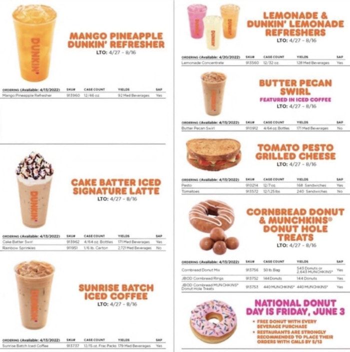 Dunkin Donuts Beverage Menu: Sip Into Flavor Bliss