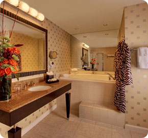Luxury King bathroom at Hotel Palomar SF