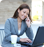 Business woman working