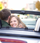 Couple driving