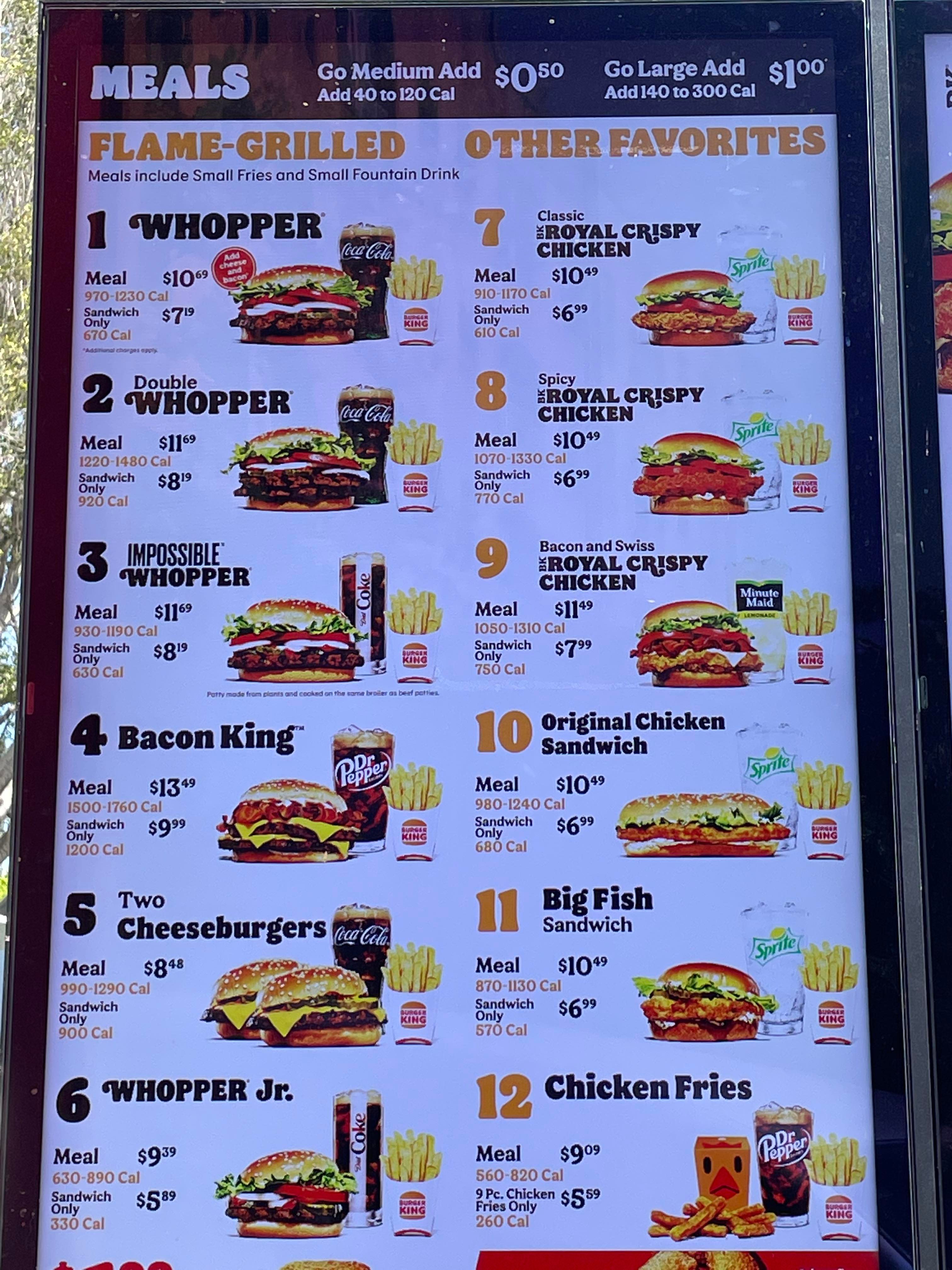 Takeout Burger King Menu With Prices: Discover Delicious Deals