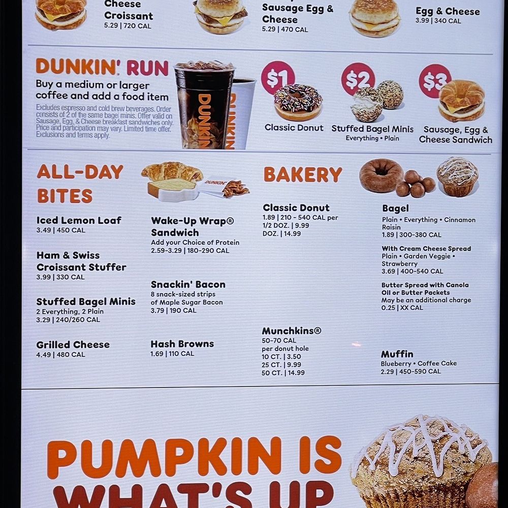 Dunkin Donuts Menu With Price: Discover Delicious Deals